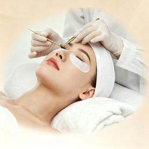 NAGARAKU Pinzas profesionales para extensión de pestañas, punta de precisión, herramienta de pestañas de acero inoxidable rectas y curvadas para uso individual y con volumen para uso en salones, juego | Gold Stainless Steel, Precision Tip Straight Curved 5 Pcs Tweezers For Lash Isolation & Volume Fans Making