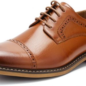 Temeshu Men's Oxfords Lace Up Casual Dress Shoes Formal Business Shoes