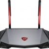MSI Radix AXE6600 WiFi 6E Tri-Band Gaming Router, AI QoS, RGB, 1.8GHz Quad-Core Processor, MU-MIMO, Tri Band Gigabit Wireless, 8-Stream, High Speed Long Range Gaming Router