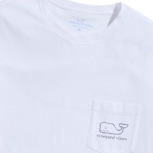 Vineyard Vines Camiseta de manga corta con bolsillo vintage de ballena para hombre