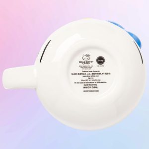 Silver Buffalo Sanrio Hello Kitty Blue Bow, 3D Sculpted Mug, 20oz | Ceramic, 0.59 Liters