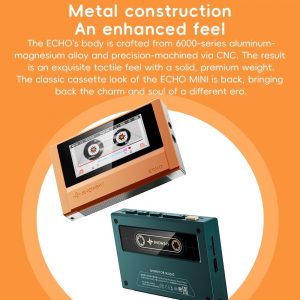 FiiO Echo 4G Hi-Res Digital Audio Player, Dual DAC Bluetooth Music Player, 4.4mm Balanced Output, Color Screen, Portable DAP (Black 4G)