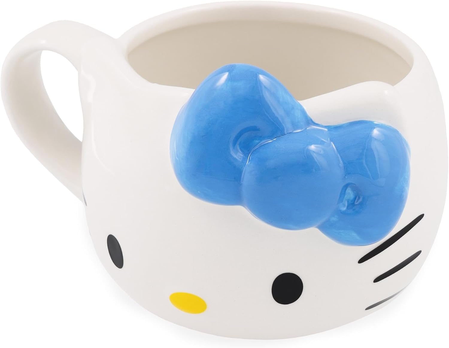 Silver Buffalo Sanrio Hello Kitty Blue Bow, 3D Sculpted Mug, 20oz | Ceramic, 0.59 Liters