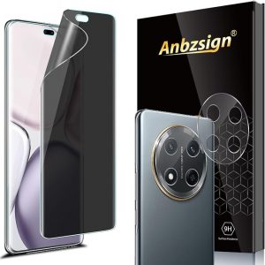(2+2 Pack for Honor Magic 7 Lite / X9c 5G Privacy Screen Protector and Camera Lens Protector, Flexible Film Anti-Spy Case Friendly.