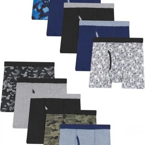 Hanes Boys' Underwear Boxer Briefs Or Briefs Pack, 8 Or 12 Pack, Cotton Stretch Underwear for Boys & Toddler Boys