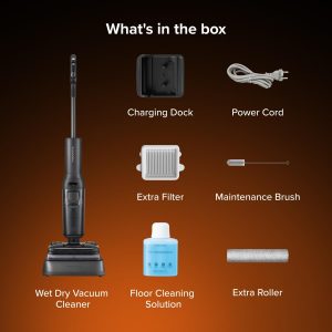 roborock F25 Steam Wet Dry Vacuum Mop Combo, 356°F Cordless Steam Cleaner | 25000 Pa Suction for Hard Floor, 203°F Self-Cleaning Electric Mop, 80 Min Long Runtime for Whole-House Cleaning, No Tangle