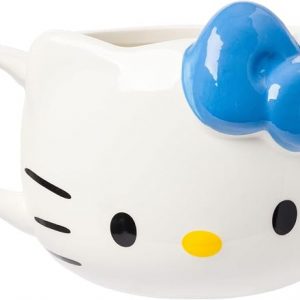 Silver Buffalo Sanrio Hello Kitty Blue Bow, 3D Sculpted Mug, 20oz | Ceramic, 0.59 Liters