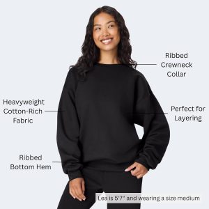 Hanes Men's Ultimate Sweatshirt, Heavyweight Fleece Sweatshirt, Crewneck Pullover for Men