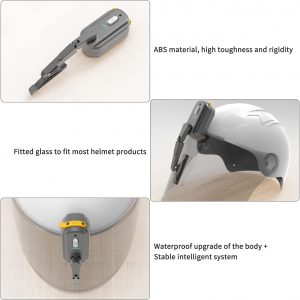 Rechargeable Motorcycle Helmet Wiper Universal Waterproof Helmet Windshield Wiper Compatible with Most Visor 1200 mAh, Black | Universal Waterproof, Compatible with Most Visor, 1200 mAh, Windshield Wiper