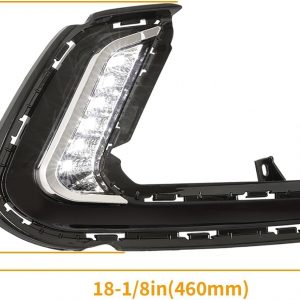HECASA Pair LED Fog Lights Compatible with 2016 2017 2018 Hyundai Elantra Sixth Generation DRL Replacement for 92207F2100 92208F2100 Front Bumper Fog Lamp LH& RH Clear Lens