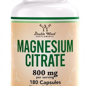 Citrato de Magnesio 800mg, 180 Cápsulas, Apoyo para la Digestión y el Estreñimiento, Apto para Veganos, Sin OMG, Double Wood Supplements