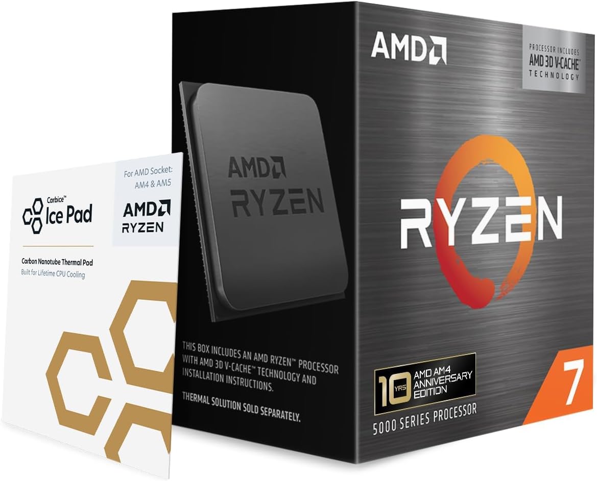 AMD Procesador de escritorio Ryzen 7 5800X3D de 8 núcleos y 16 hilos con tecnología AMD 3D V-Cache