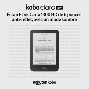 Kobo Clara BW eReader, 6” Touchscreen, Waterproof, 16GB, Black | 6” Glare-Free Touchscreen, ComfortLight PRO, Dark Mode, eBooks, Audiobooks, 16GB