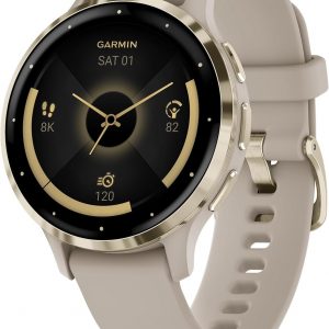 Garmin Venu® 3S, Premium Fitness Smartwatch, 41mm, French Gray | Body Battery™ Energy Monitoring, Sleep Coach, Built-In Sports Apps, Built-In Speaker & Mic, Workout Benefit & Recovery Time