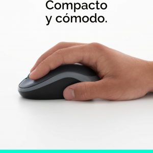 Logitech Ratón inalámbrico ambidiestro compacto M185 de 2,4 GHz - Gris Swift | Ambidextrous mouse with 2.4 GHz USB-A Nano Receiver, Optical Tracking, 12-Months Battery Life, PC, Mac, Laptop compatible