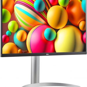 LG 27 inch Ultrafine 4K UHD (3840 x 2160) IPS Computer Monitor, VESA DisplayHDR™ 400, 5ms, Dynamic Action Sync, Reader Mode, Flicker Safe, HDMI, DisplayPort, Tilt/Height/Pivot Adjustable, White