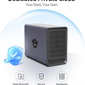 Yxk Zero1 2-Bay Desktop NAS, Beginner-Ready Silent Home NAS Storage 2.5GbE, Maximum 60TB Capacity (Diskless), Support Docker, Remote Access, 4GB RAM, 2.5GbE, 4K HDMI, Network Attached Storage