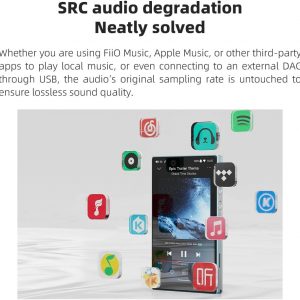 JadeAudio/FiiO JM21 Android 13 Hi-Res Music Player MP3 with Snapdragon 680, Bluetooth WiFi USB DAC 12.5H Playtime (3+32g Black)