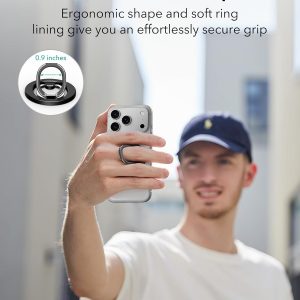 ESR for MagSafe Phone Grip for iPhone 17-12, 2-Way Magsafe Ring Holder | Magnetic Phone Grip, Magnetic Phone Grip for Samsung S26/Google Pixel 10, All Smartphones(2 Metal Rings Included)
