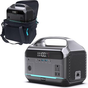DARAN Portable Power Station, 288Wh LiFePO4 Battery, 350W (600W Peak) Power Bank with AC Outlet & 40W 12V DC5521 Foldable Solar Panel