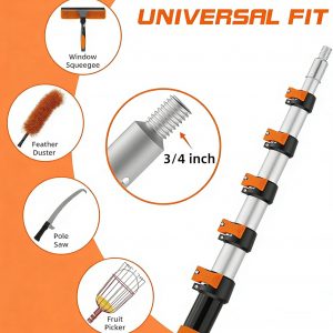26FT Window Washing Kit, Squeegee with Telescopic Extension Pole