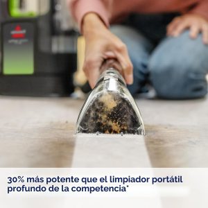 BISSELL® Little Green® Max Pet Limpiador Profundo Portátil para Alfombras y Tapicería, Detallador para Carro/Auto, con Herramienta Autolimpiante para Manchas Difíciles y Herramienta para Eliminación | Self-Cleaning Tough Stain Tool & Pet Hair Removal Tool; car/auto detailing; deep upholstery cleaning