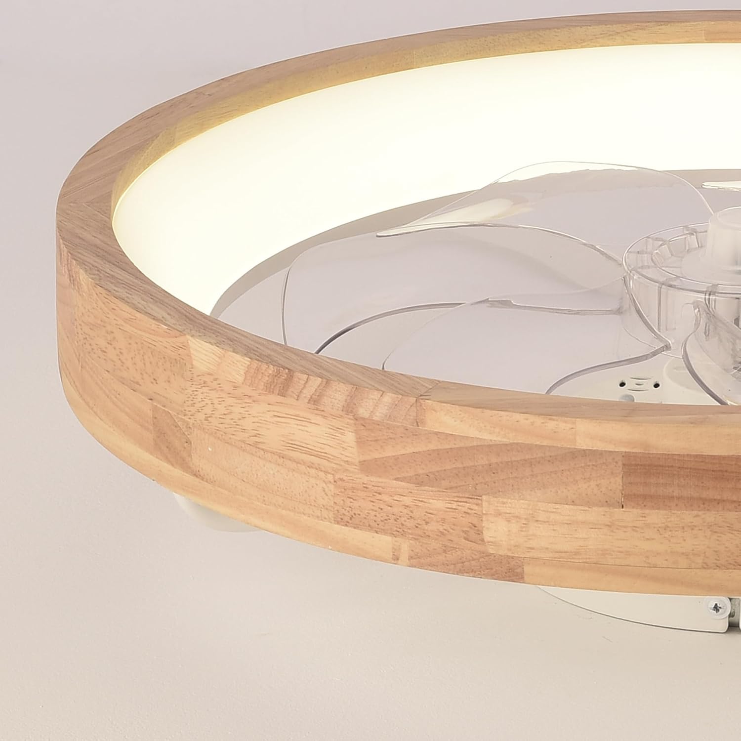 Ventilador de techo de madera de perfil bajo moderno de 20