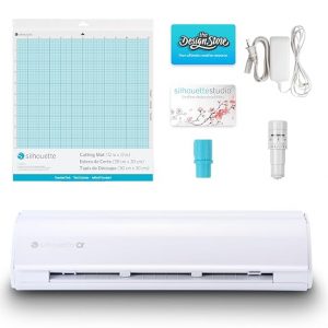 Silhouette America Cameo 5 Alpha (α) - Smart Cutting Machine for Print & Cut - Quiet Operation with AutoBlade, Studio Software, Cutting Mat- Vinyl, Paper & Fabric Compatible - Classic White | AutoBlade, Studio software, mat, vinyl, paper and fabric compatibility