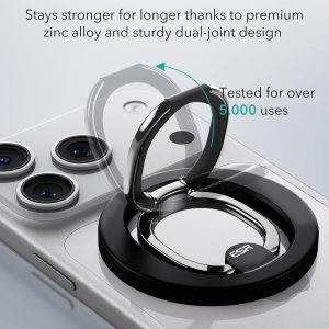 ESR for MagSafe Phone Grip for iPhone 17-12, 2-Way Magsafe Ring Holder | Magnetic Phone Grip, Magnetic Phone Grip for Samsung S26/Google Pixel 10, All Smartphones(2 Metal Rings Included)