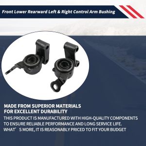 Front Lower Rearward Left & Right Control Arm Bushing Compatible with Mini Cooper 2002 2003 2004 2005 2006 2007 2008 Replaces 31126757561 31126757562 31-12-6-757-561 31-12-6-757-562