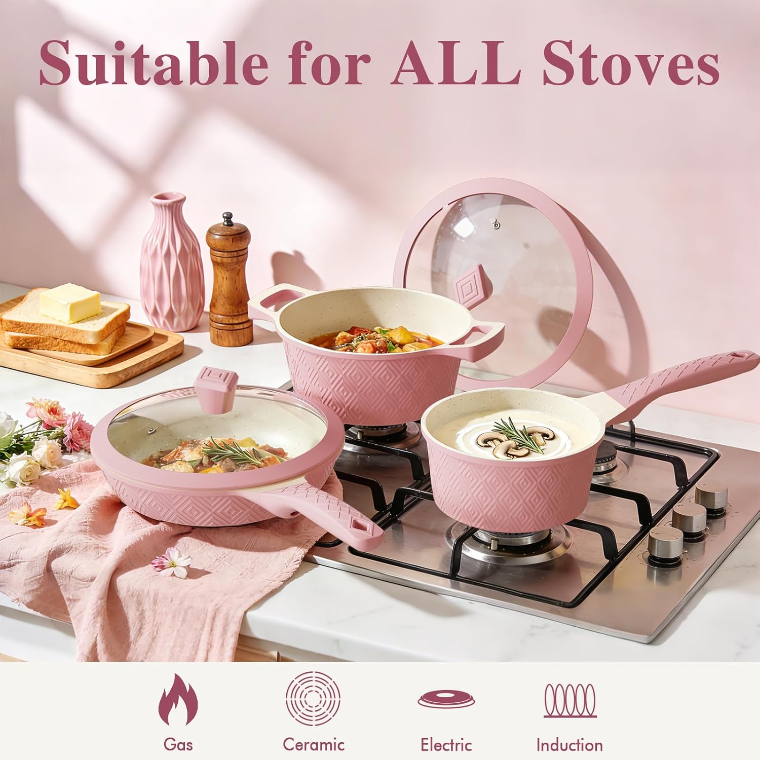 Umite Chef 26PCS Pots Pans Set Non Stick Cookware