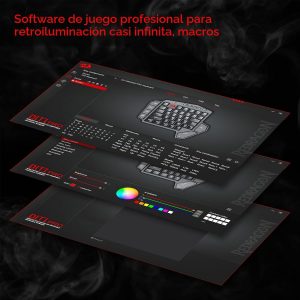 Redragon K585 PRO Teclado mecánico inalámbrico con una sola mano, 42 teclas, 3 modos RGB 40% teclado para juegos con 7 teclas macro integradas, soporte de muñeca desmontable, batería recargable | 0-Delay 2.4GHz Connection, On Board Macro Keys Keyboard, USB Pass-Through Port, Hot-Swap Socket, Detachable Wrist Rest