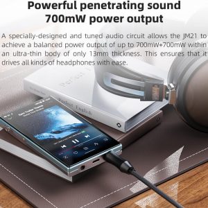 JadeAudio/FiiO JM21 Android 13 Hi-Res Music Player MP3 with Snapdragon 680, Bluetooth WiFi USB DAC 12.5H Playtime (3+32g Black)