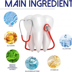 Natural Oral Pain Relief Spray, 0.7 fl oz, Instant Toothache and Gum Treatment with Peppermint Extract, 2-Pack