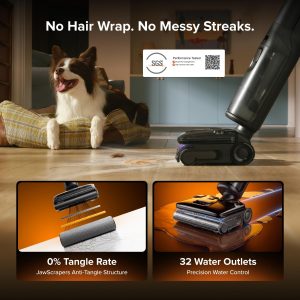 roborock F25 Steam Wet Dry Vacuum Mop Combo, 356°F Cordless Steam Cleaner | 25000 Pa Suction for Hard Floor, 203°F Self-Cleaning Electric Mop, 80 Min Long Runtime for Whole-House Cleaning, No Tangle