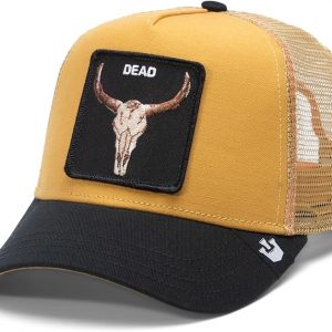 Goorin The Dead Skull Trucker - Sombrero para hombre y mujer, color mostaza, talla única, unisex