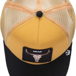 Goorin The Dead Skull Trucker - Sombrero para hombre y mujer, color mostaza, talla única, unisex