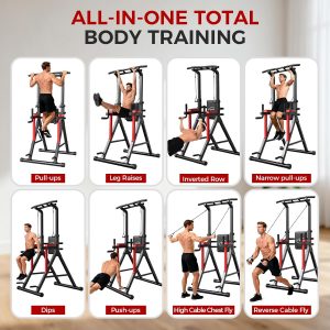 Power Tower Pull Up Bar Free Standing,Strength Training Equipment