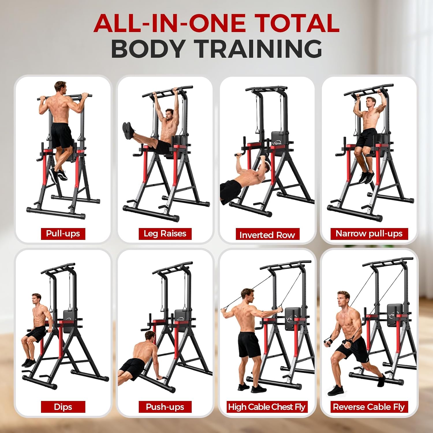 Power Tower Pull Up Bar Free Standing,Strength Training Equipment
