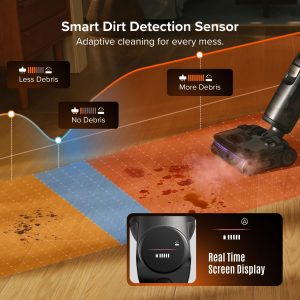 roborock F25 Steam Wet Dry Vacuum Mop Combo, 356°F Cordless Steam Cleaner | 25000 Pa Suction for Hard Floor, 203°F Self-Cleaning Electric Mop, 80 Min Long Runtime for Whole-House Cleaning, No Tangle