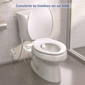Accesorio de bidé para inodoro, bidé de boquillas retráctiles dobles autolimpiantes, presión de agua ajustable no eléctrica para lavado higiénico trasero y femenino, fácil instalación ultradelgado