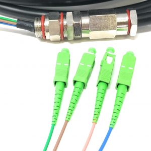 SC/APC (4 hilos) monomodo (9/125) Fibra óptica impermeable blindado empalme coleta - 1M