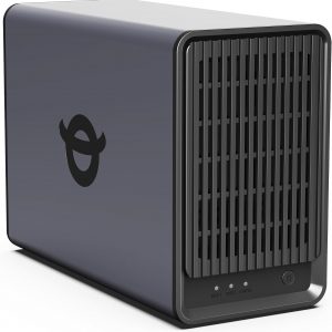 Yxk Zero1 2-Bay Desktop NAS, Beginner-Ready Silent Home NAS Storage 2.5GbE, Maximum 60TB Capacity (Diskless), Support Docker, Remote Access, 4GB RAM, 2.5GbE, 4K HDMI, Network Attached Storage