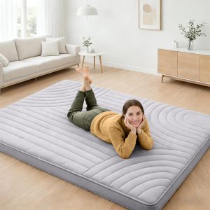 ZonLi Japanese Floor Mattress Futon Mattress Twin Size 4 Inch Thick | Foldable Tatami Mat, Washable Cover, Portable Floor Bed for Sleeping, Guest, Dorm