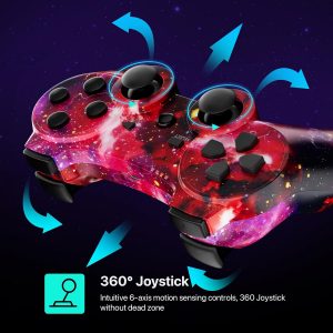 CHENGDAO Controlador para PS3, paquete de 2 controladores inalámbricos para Playstaion 3 de 6 ejes con doble virbración de alto rendimiento, control de movimiento, cable de carga USB (calavera +