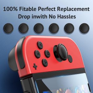 6Pcs Silicone Analog Stick Covers for Nintendo Switch, OLED, Joy-con Controller Thumb Grips, Joystick Replacement Caps
