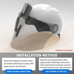 Rechargeable Motorcycle Helmet Wiper Universal Waterproof Helmet Windshield Wiper Compatible with Most Visor 1200 mAh, Black | Universal Waterproof, Compatible with Most Visor, 1200 mAh, Windshield Wiper