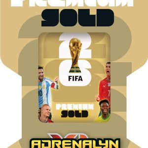Juego de cartas coleccionables de la Copa Mundial de la FIFA 2026 Blister Premium Gold (1 bolsa premium + 4 tarjetas exclusivas de edición limitada)