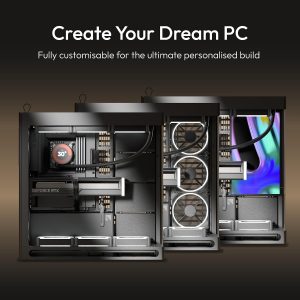 HAVN HS 420 Dual-Chamber Mid Tower PC Case ATX Black | Hybrid Design, 11x 140mm Fan Slots & 3X 420mm Radiator Support, SimpliCable Cable Management, Tempered Glass, PWM Fan Hub | Dual chamber computer case, 11x 140mm fans, 3x 420mm radiator, tempered glass, SimpliCable, PWM hub