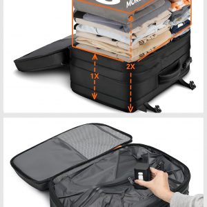 70L Travel Backpack with Vacuum Compression System | 70L Vacuum Backpack, 2 Detachable TPU Bags, TSA Lock, Fits 16" Laptop, Water-Resistant Travel & Business